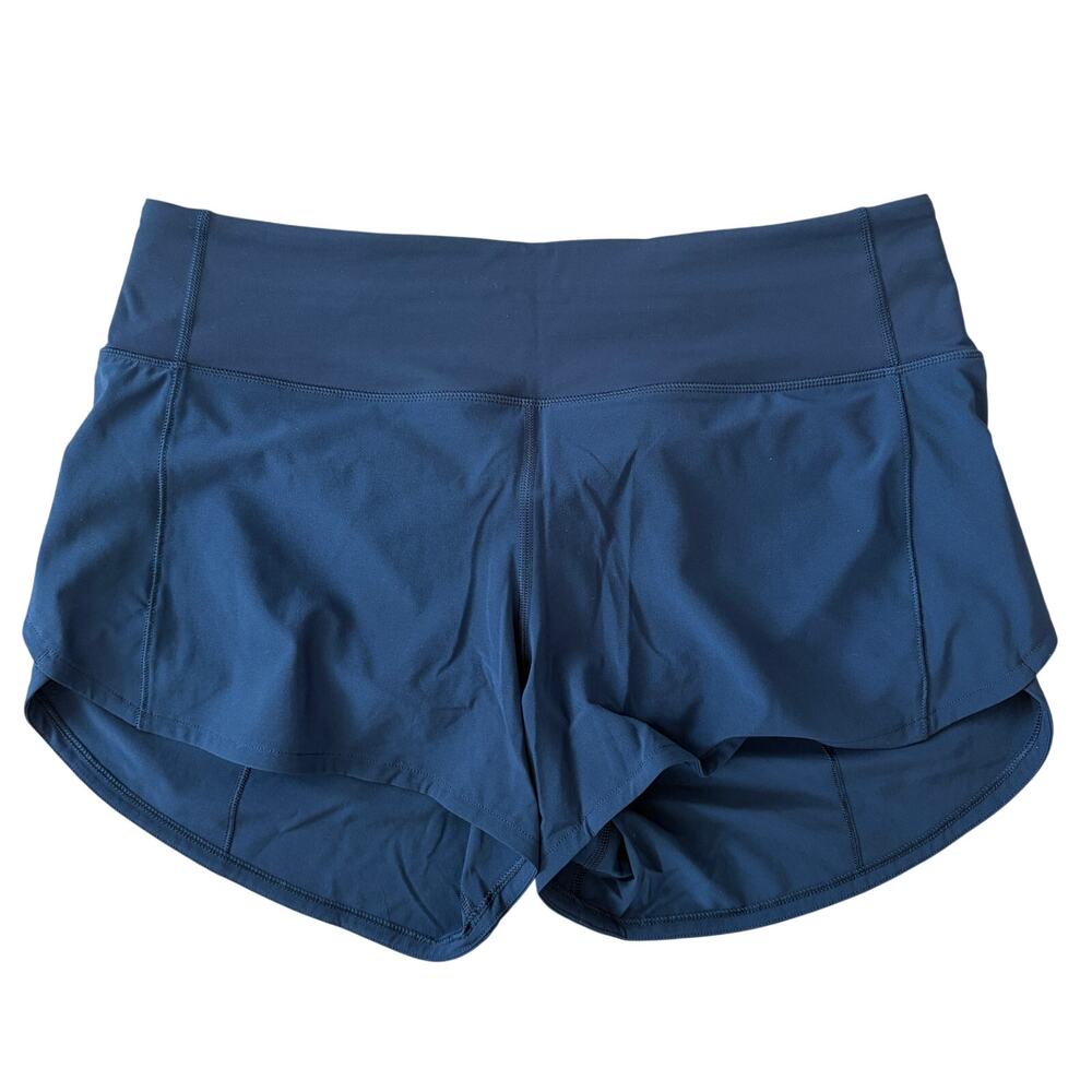 Lululemon Navy Blue Speed Up High Rise Lined Short Womens Size 8